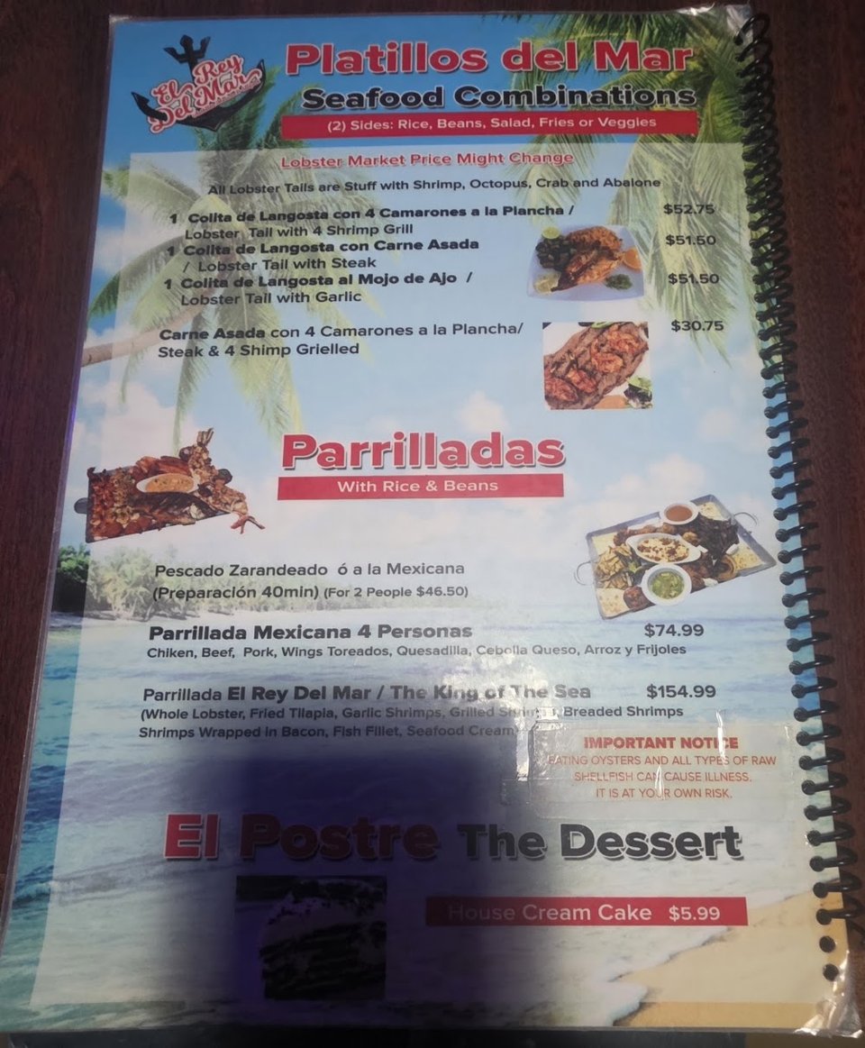 Restaurant menu with soups and small plates.